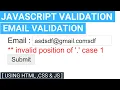 Email Validation in JavaScript in Hindi with source code Simple JavaScript validation in Html CSS