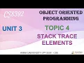 JAVA STACK TRACE ELEMENTS