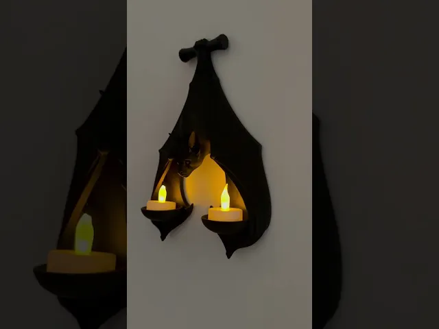 Hanging Bat TeaLight Sconce - Wall Hangable video thumbnail