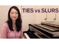 Tie vs Slur the difference between a tie and a slur