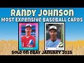 Randy Johnson Most Expensive eBay Sales Baseball Cards - January 2025