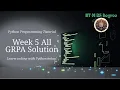 Python Week 5 - All GRPA Solutions