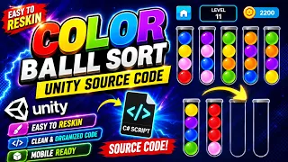 Color Ball Sort Unity Puzzle Game Source Code Unity Sorting Game Template Unity Source Code