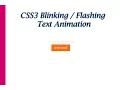 CSS3 Blinking Text Animation