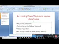 Pd - 8 Accessing rows and column from dataframe