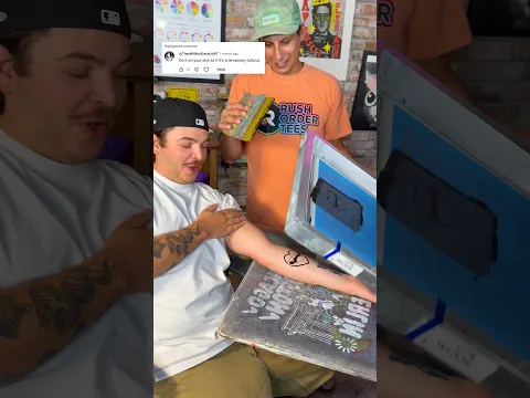 Screen Printing A Temporary Tattoo On SKIN?! ๐ฑ