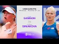Laura Samson vs Katerina Siniakova 2024 Prague Round of 16 WTA Match Highlights