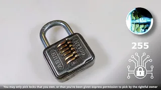 255 ABUS Combi D B P - D B G M combination padlock decoded