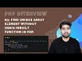how to find unique elements from an Array without using any inbuilt function