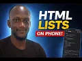 No Laptop Create HTML Lists on Your Phone TrebEdit Tutorial