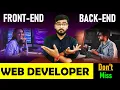 Web Developer Front End vs Back End Developer Explained Hindi