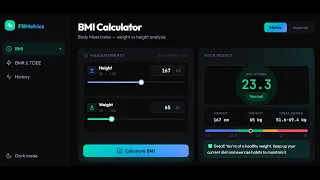 BMI Calculator HTML CSS JavaScript Project