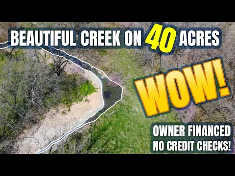 Cheap Owner Financed Land for Sale in Missouri 40 Acres w/ Creek - Near National Forest!