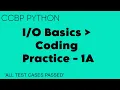 Basics Coding Practice - 1A Answers Python For Beginners NxtWave CCBP 4 0
