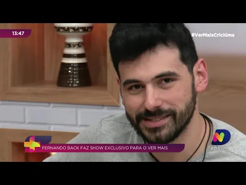 Músico Fernando Back agita a sexta do Ver Mais Criciúma