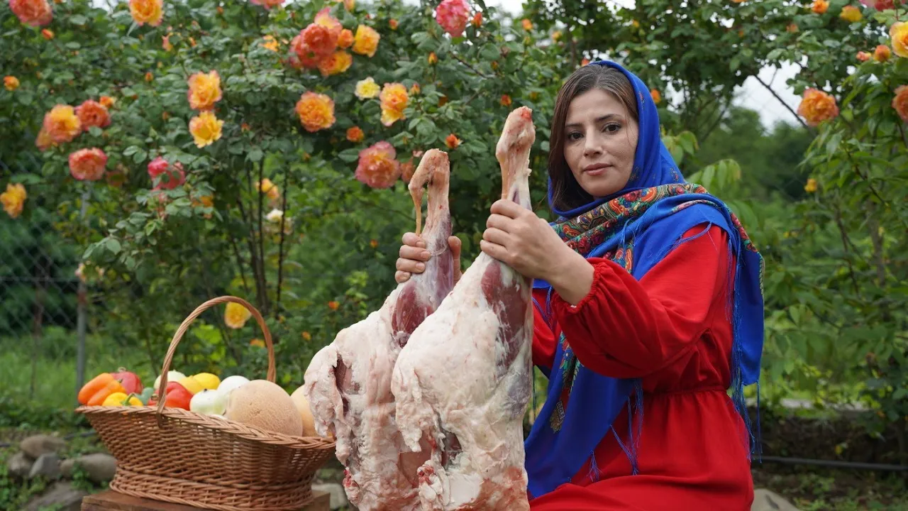 Rural Style Cooking Of Lamb and Onions Recipe in a Peaceful Village ♧ Cooking Vlog
