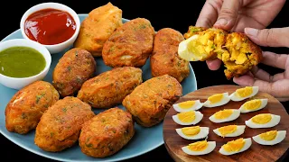 Crispy Egg Onion Snacks 🔥 | Quick & Easy Tea-Time Evening Snack Recipe | N'Oven Foods