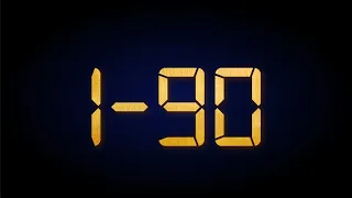 Random Number Generator 1-90 Gold numbers set digital metal