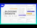 Complete Responsive Bloggin Website Design Using HTML - CSS
