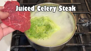 Steak Boiled in Juiced Celery