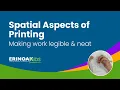 Spatial Aspects of Printing