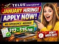 Work From Home in 2026 TELUS International January Jobs
