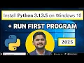 How to install Python 3 13 5 on Windows 10