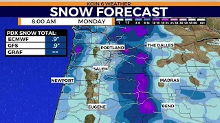 KOIN Now Latest snow forecast with Kelley Bayern