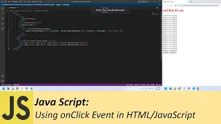JavaScript How to use onClick event trigger in HTML and JavaScript Tutorial