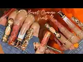BURNT ORANGE FALL SET MAXIMALIST ACRYLIC NAILS