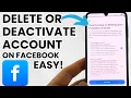 How to Deactivate or Delete Facebook Account