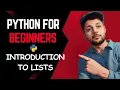15 Introduction to Lists Python For Beginners Tutorial Hindi