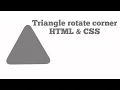 Triangle rotate corner with HTML and CSS