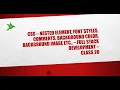 CSS - Nested element Font Styles Background color Background Image