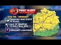 First Alert Weather Day for late Tuesday