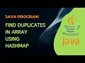 Duplicate Values Count In Array using HashMap Java Program Swaroop Nadella