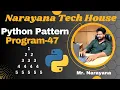 Narayana Tech House Python Pattern Program-47 Mr Narayana 9010607010