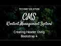 CMS Creating Header Using Bootstrap 4 PHP 2020