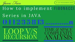 Fibonacci Series in java using for Loop and Recursion