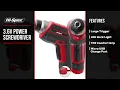 Hi-Spec Red Electric Cordless Tool Set 35pc Small Essential Red 3 6V USB Power Screwdriver