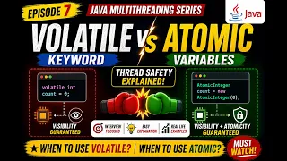 volatile vs Atomic Variables in Java Thread Safety Explained Java Multithreading Ep 7