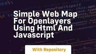 Simple web map for openlayers using html and javascript