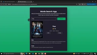 Movie Search App Using HTML CSS and JavaScript with Source Code