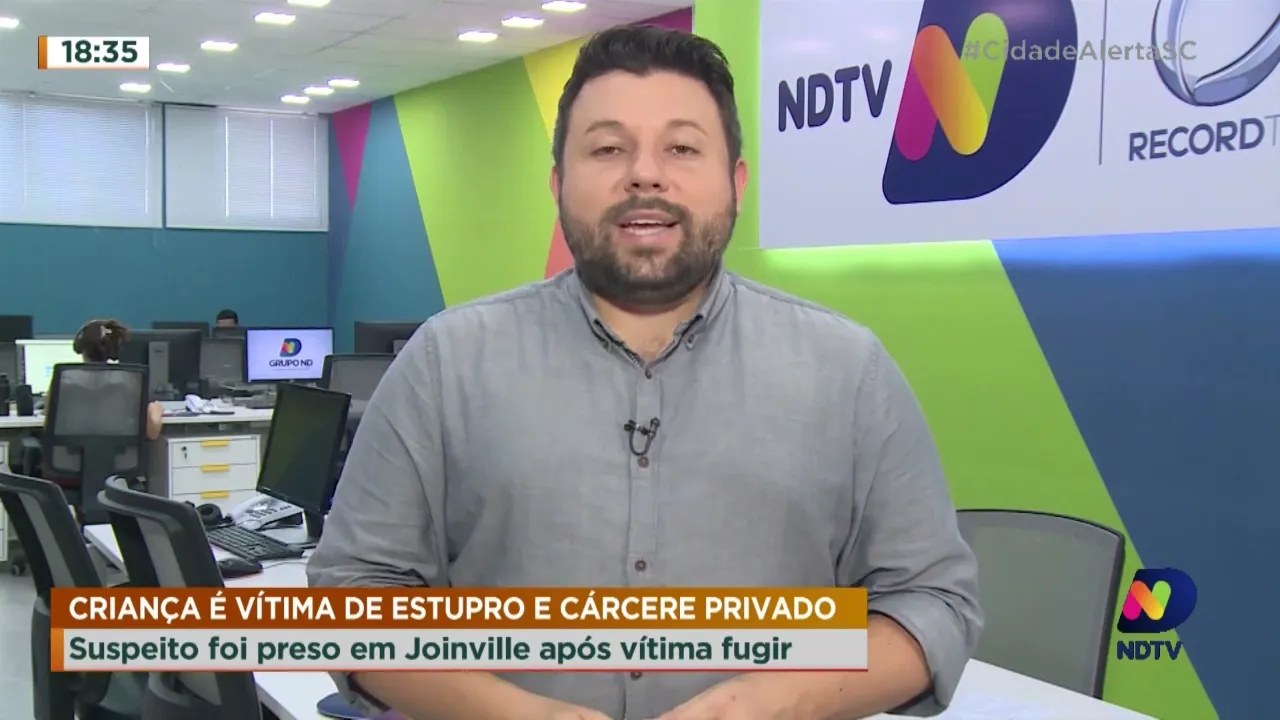 Criança é vítima de estupro e cárcere privado, suspeito foi preso em Joinville após vítima fugir