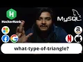 Hackerrank What Type of Triangle Problem SQL Ashutosh Kumar