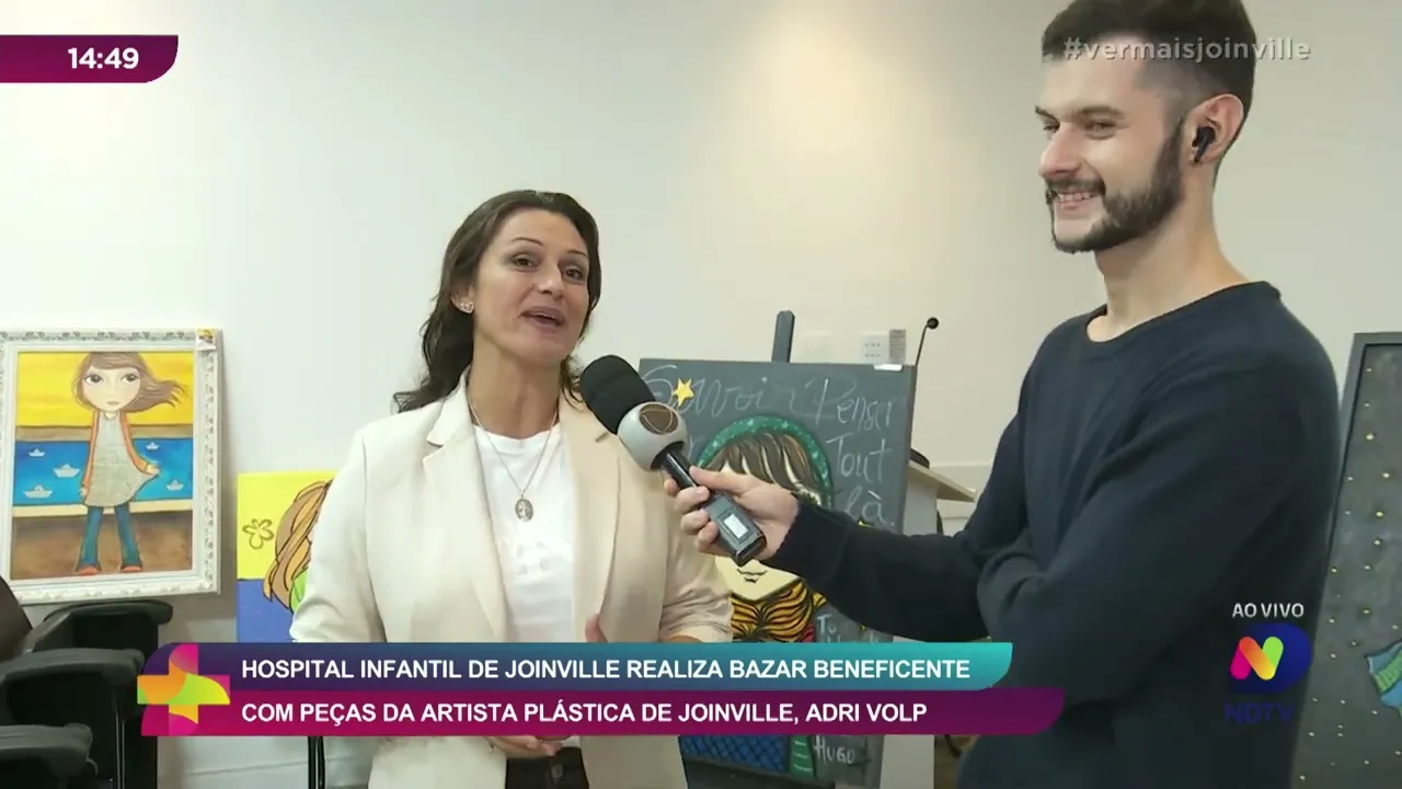 Hospital Infantil de Joinville realiza bazar beneficente com peças da artista plástica Adri Volp