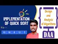 How Quick sort works performance of quick sort with algorithm divide and conquer