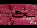 Download Lagu Hermès 35cm Fuchsia Shiny Porosus Crocodile Birkin Bag with Palladium Hardware