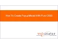How To Create With Pure CSS3