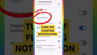 How to Turn off Floating Notification on Android mobile